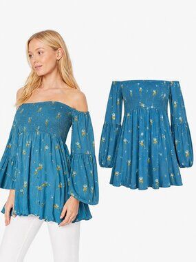 FREE PEOPLE Lana Off the Shoulder Tunic